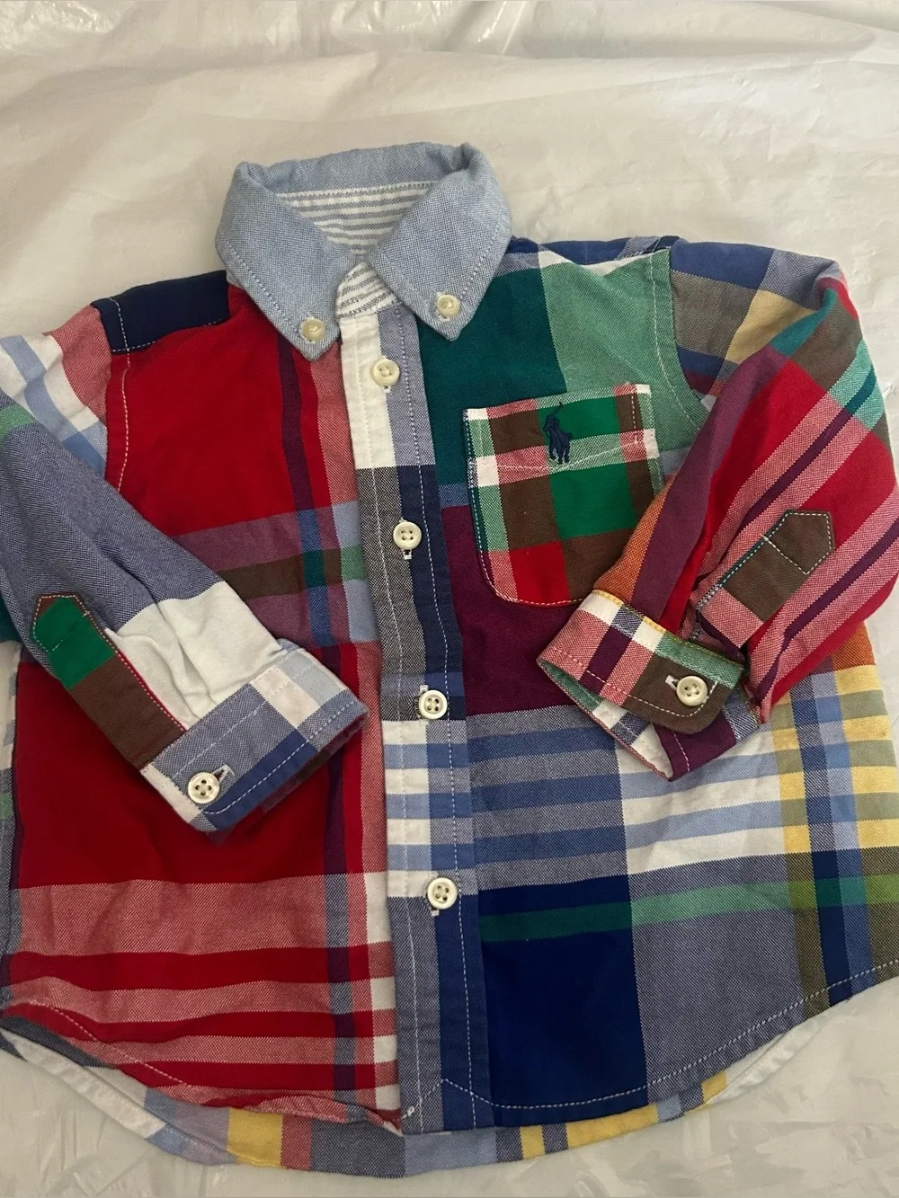 Ralph Lauren  baby button up shirt Long sleeve size 9m